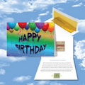 Cloud Nine Birthday Music Download Multicolor Greeting Card w/ Happy Birthday Balloons